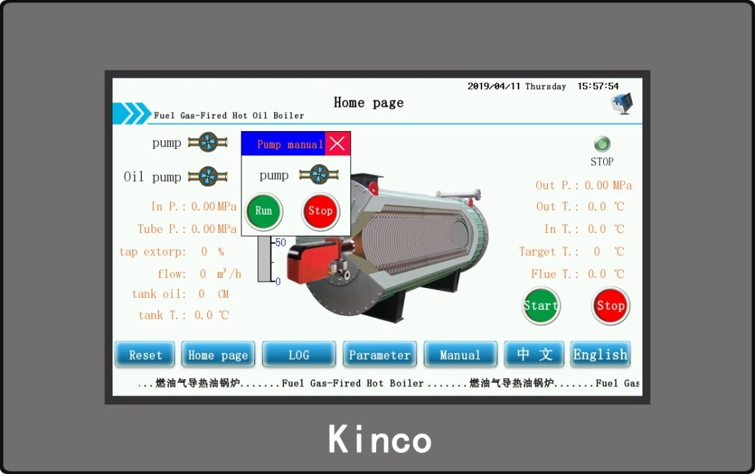 1200kw Oil, Gas, Dual Fuel Thermal Oil Boiler with European Burner